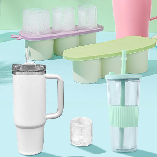 Yousheng Flower-Shaped Ice Mold Tray with Lid Carrot Design Food Grade Stackable Ice Cube Shape Mold Coffee Glass Ice Cube Maker