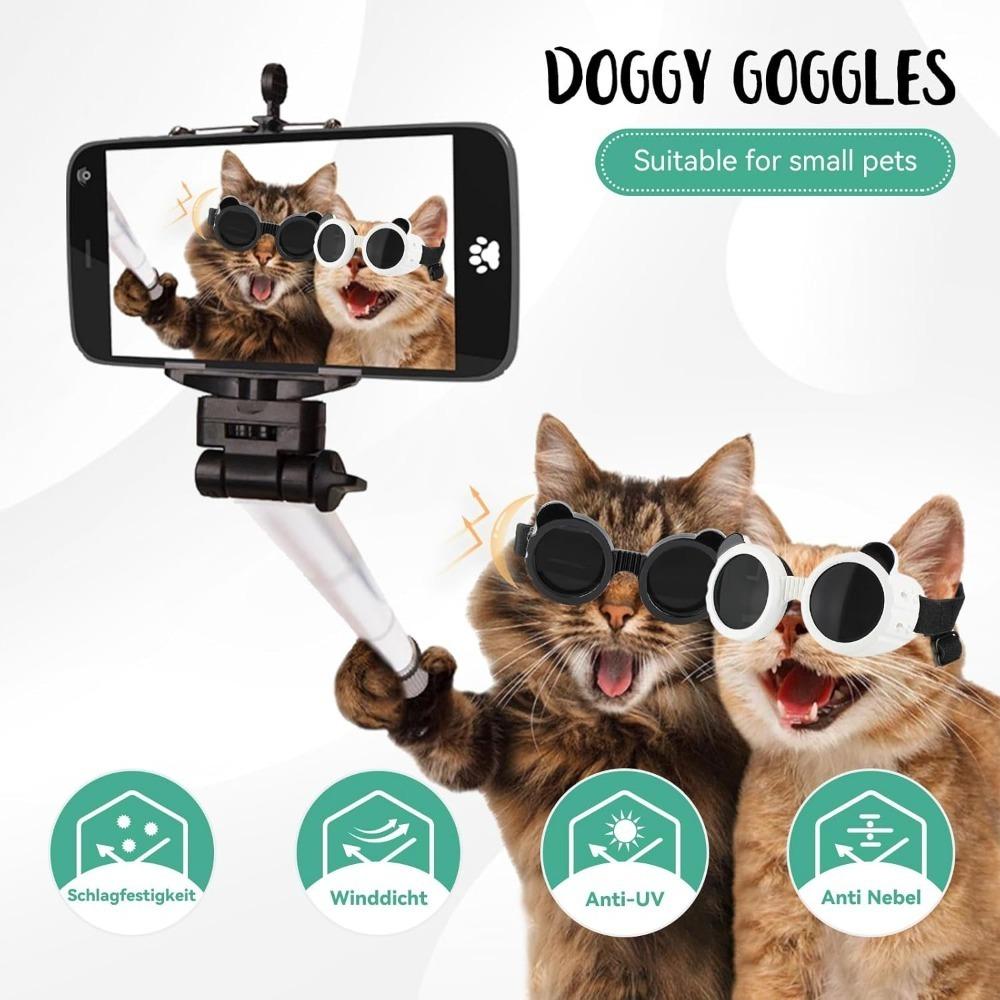 Pet Sunglasses Dog Goggles Waterproof Snow Windproof Small Dog Sunglasses Eyewears for Outdoor Travel Driving Riding Dog Goggles