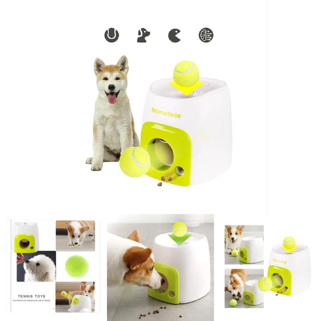 Interaktives Smart-Hundeleckerli-Spender-Spielzeug Automatisches Futtergerät Für Haustiere Grüne Farbe