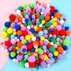 203pcs Assorted Sizes Plush Balls - Colorful Soft Fluffy Pom Poms & Bubble Balls for DIY Crafts, Handmade Decorations,ZSY