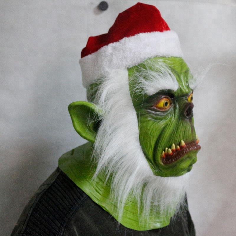 Christmas Grinch Latex Monster Mask for Halloween Party