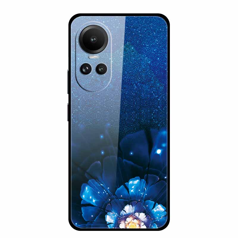 Tempered Glass Case For Oppo Reno10 Pro Cover Reno 10 5G Fashion Hard Back Cover for Oppo Reno 10 Pro 5G Reno105G Case Lion Capa