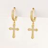 Zircon Cross Dangle Earrings For Women Girls Stainless Steel Cross Earring 2025 Trending Couple Wedding Aesthetic Jewelry Aretes