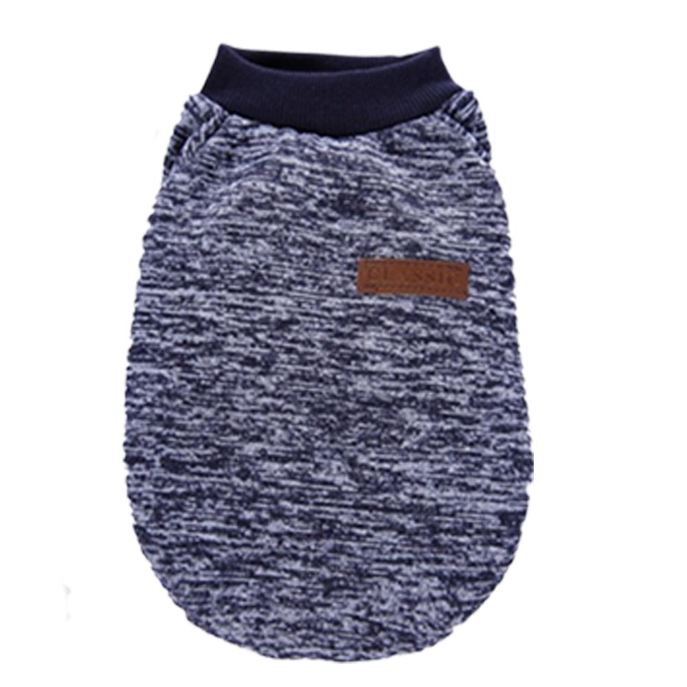 Fleece-Lined Thermal 2-Leg Pet Hoodie for French Bulldogs & Teddy, Winter Knit Sweater Small Medium Dogs Cats