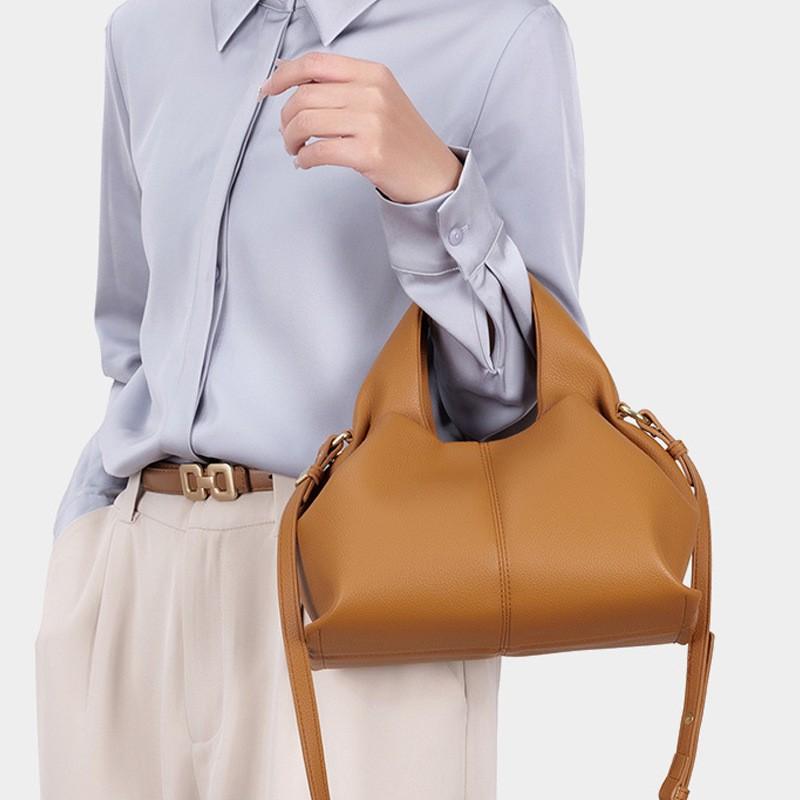 Cloud-Shaped PU Tote Bag Women Design Large Capacity Crossbody Or Shoulder Use 2025