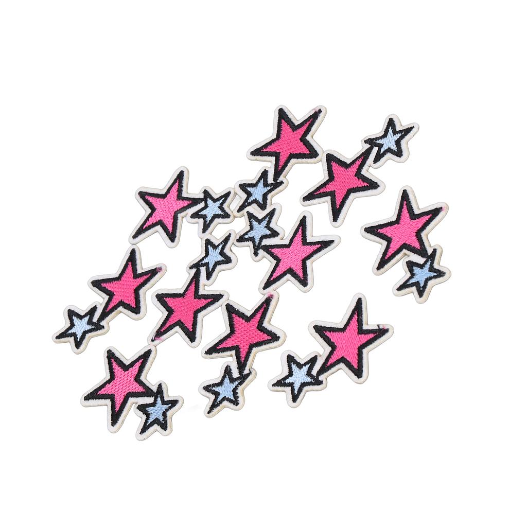 10Pcs Embroidered Patches Star Shape Covering Breakages Stains Iron On Patches for DIY Clothing