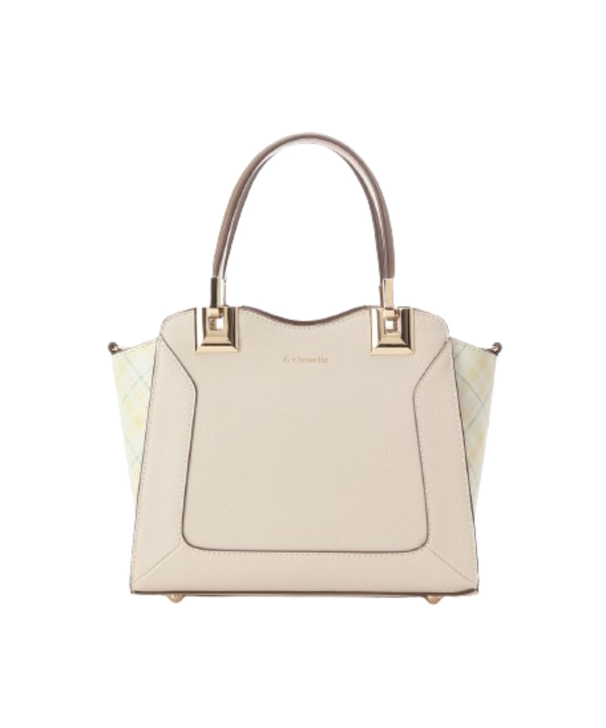 [And Chouette] [Официальный] Клетчатая сумка-тоут с металлическими ручками