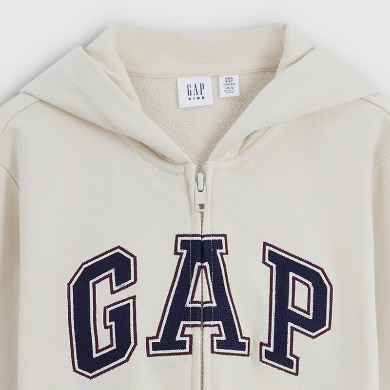 GAP Boys' Logo Embroidered Hooded Sweatshirt