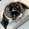 Business Quartz Sports Mens Watch PU Leather Strap Analog Digital Display Date Function Business Sport Watch