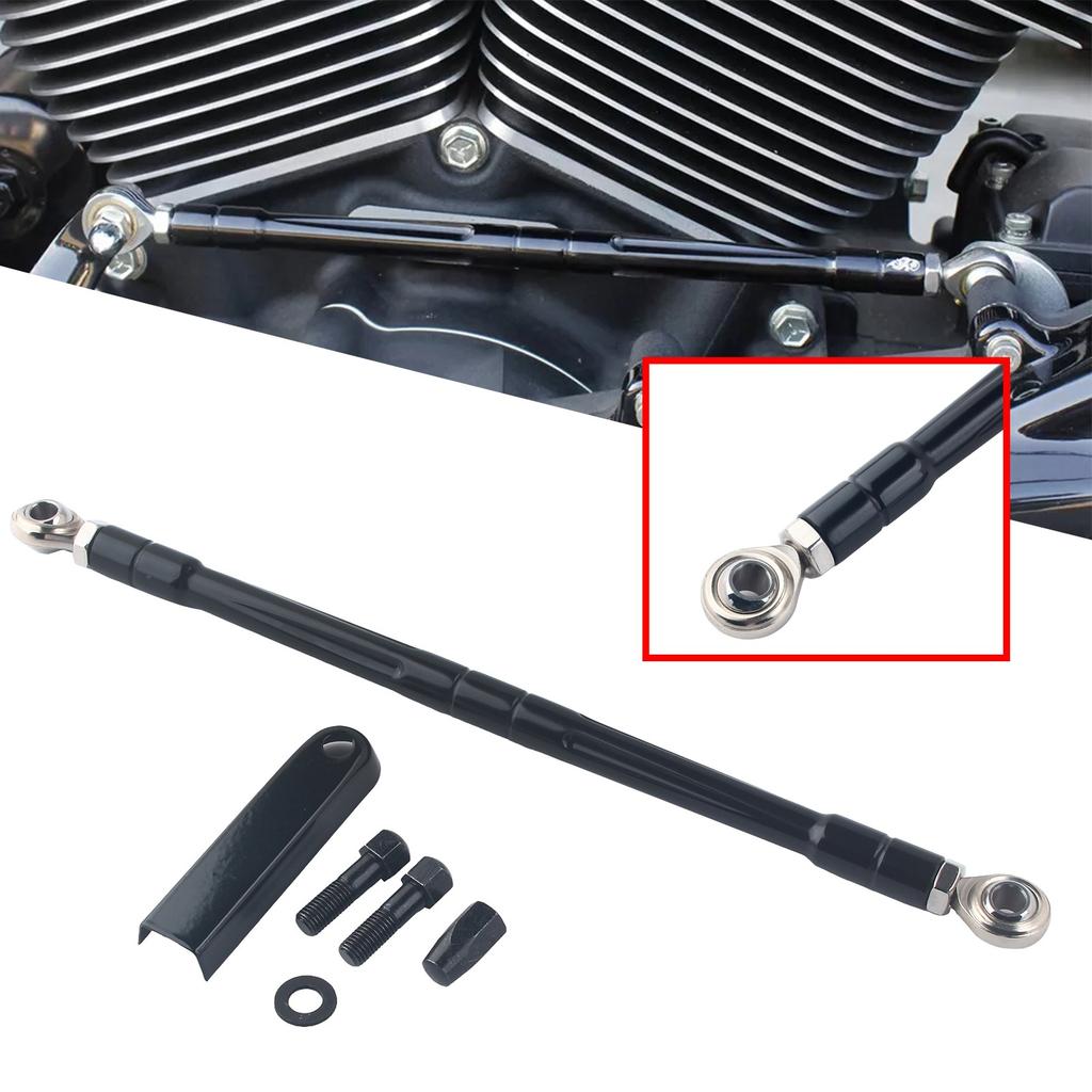 Motorcycle CNC CUT Shift Linkage Shifter Link Round Rod For Harley Softail Fat Boy Breakout Touring Street Electra Road Glide