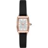 Gianni T-Bar Silver Black Leather Ladies Quartz Watch AR11408