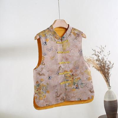 2025 Vest Jacquard Fashion Top Women's Spring Temperament Versatile Improved Button Top