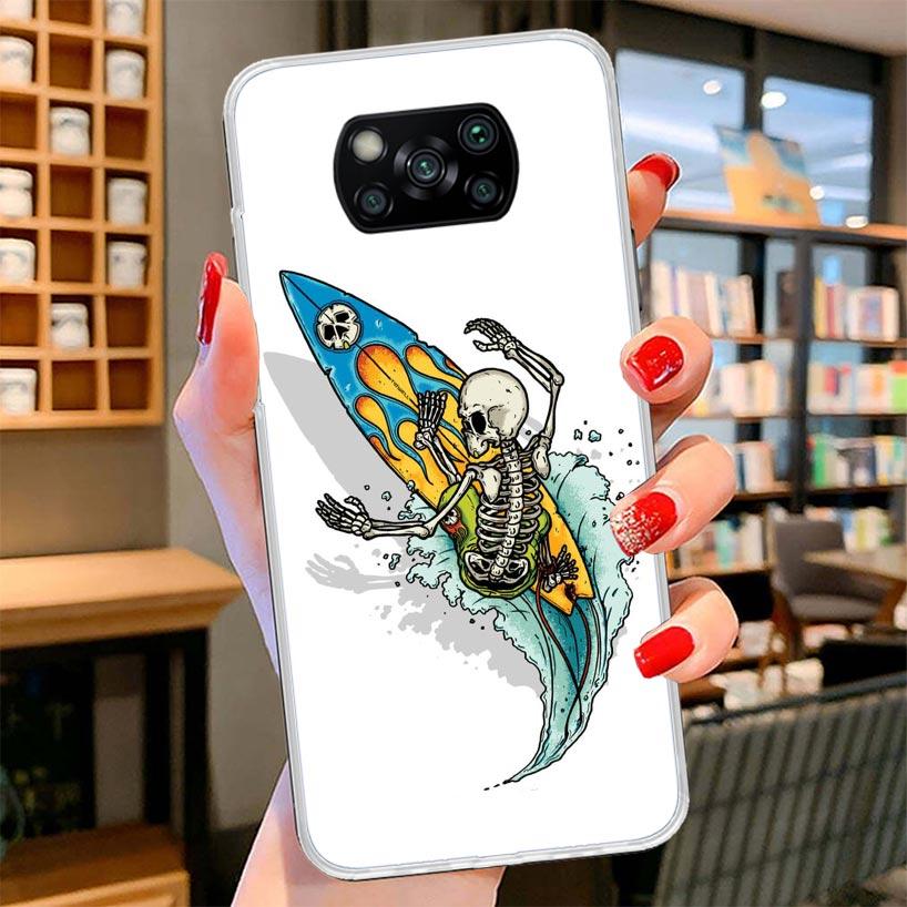 Surf Board Aesthetic Cover Phone Case For Xiaomi Poco F7 Ultra X7 X6 X5 Pro M7 Redmi 15C 15 13C 13 12C 12 10C 10 9A 9C 9T 9 Shel
