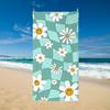 Ins-Style Flowers Beach Towel, Digital Printing Thin Quick-Dry Anti-Sand Microfiber Lightweight for Swim Yoga Travel Gym Gift