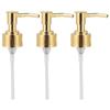 3 PCS Gold Silver Emulsion Dispenser Pump Soap Dispenser Pump Massage Oil Bottle