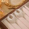 Line Peach Heart Earrings Women'S Exaggerated Ear Buckles Niche Unique High-End Holiday Style Earrings