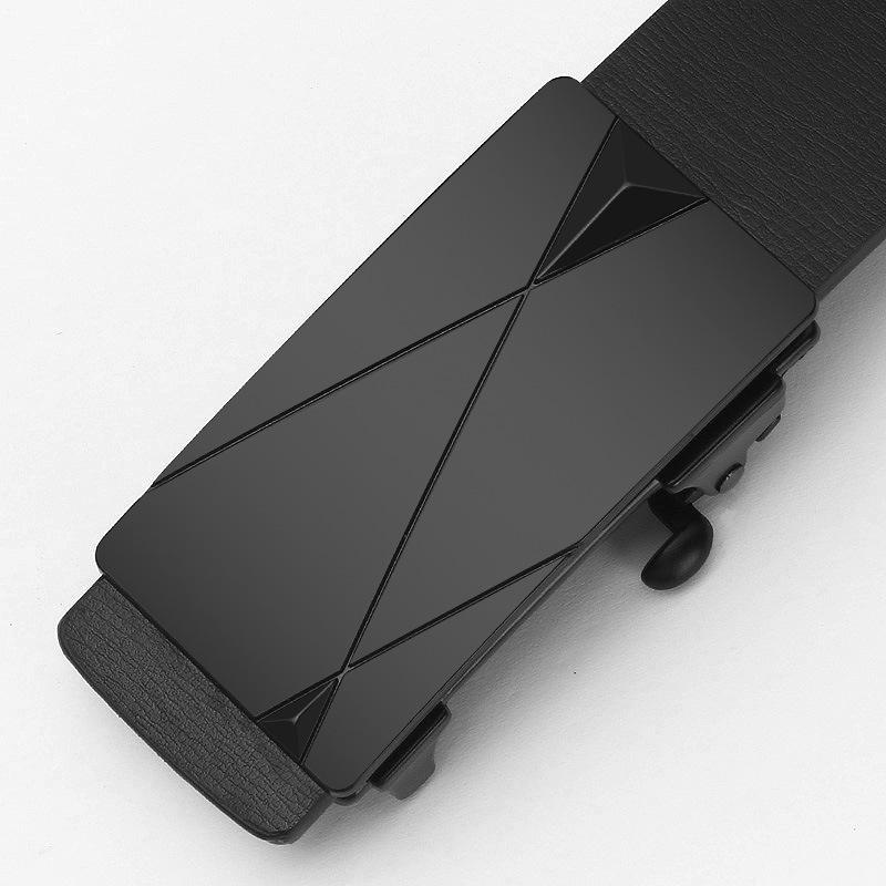 Men's Toothless and Hole free Automatic Buckle Belt Genuine Leather Belt Men's Korean Cowhide Belt