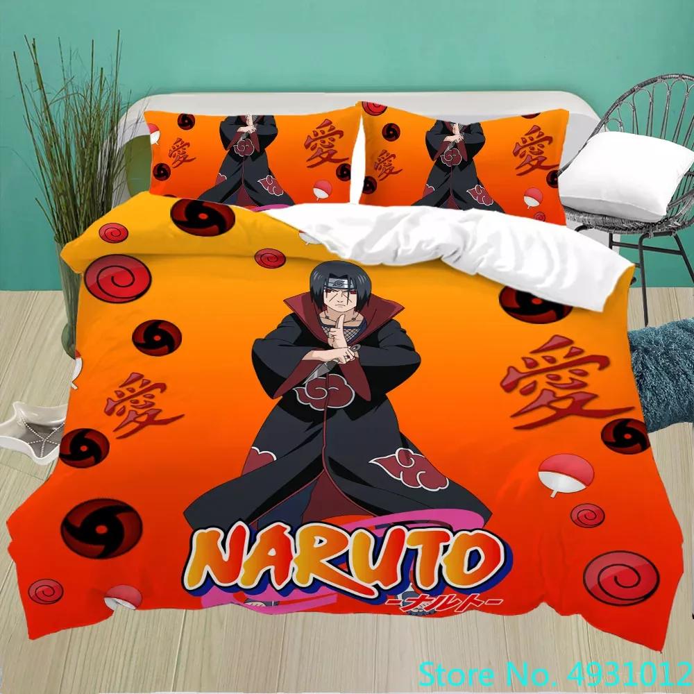 Uzumaki N-Naruto Bedding Set Cartoon Anime Quilt Cover Children Bedroom Bedclothes Boy Duvet Cover Polyester Bedspread Gift