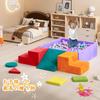 8-Piece Indoor Playground Set with Soft Blocks and Balls, Perfect for Kids' Spaces, Kids' Play Areas, and More. Includes Large Cushions, Block