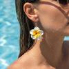 Bohemian Plumeria Resin Earrings - Spring 2026 Collection