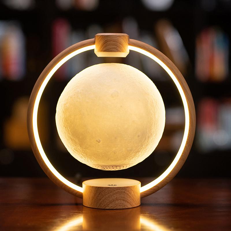 Maglev Moon Light Rotatable with Bluetooth Speaker Remote Control DC Powered Floating Moon Light for Bedside and Music Playing