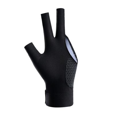 Billiards Glove Left Right Hand Three Finger Billiard Glove Wear-Resistant Non Slip Stickers Elasticity Billiard Training Gloves