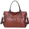 Luxe Handtas Dames Tote Bag Vintage Gewaxt Leer Schoudertas voor Werk Reizen Herfst Winter Nieuwe Mode Portemonnee