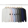Stone Island Classic Cuff Badge Round Neck Wool Sweater