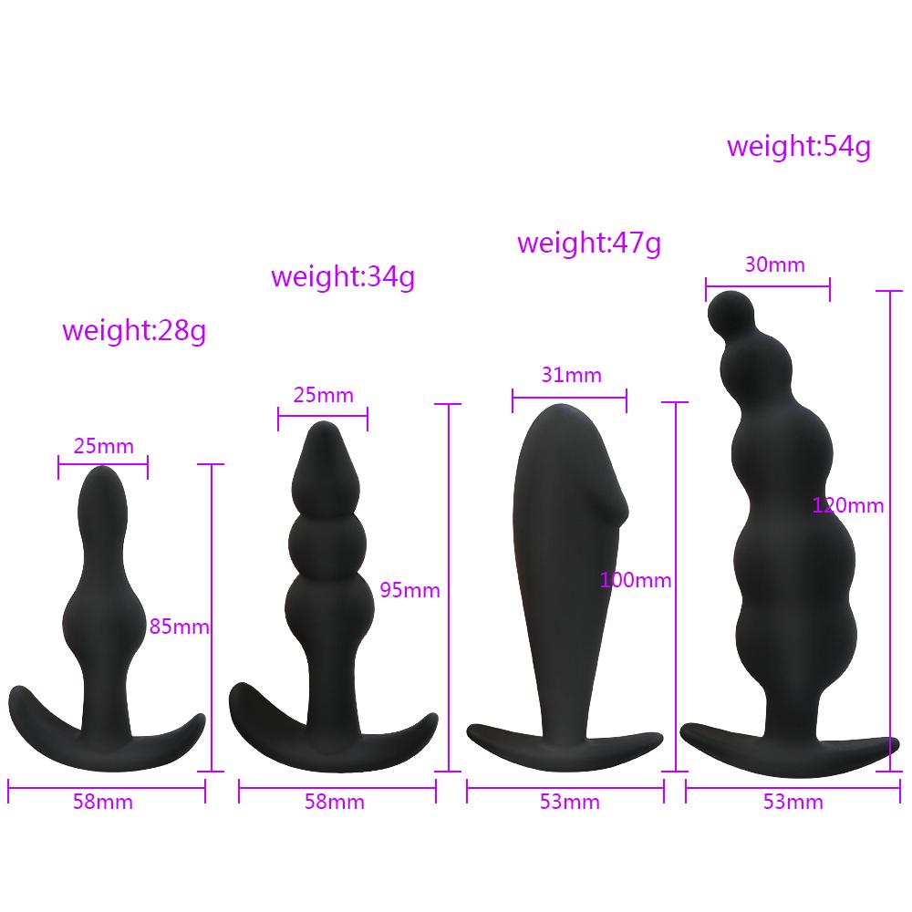 Silicone Anal Plug Dildo No Vibrator Male Prostate Massager Anal Beads G Spot Butt Plug Masturbation Anal Sex Toys for Couple