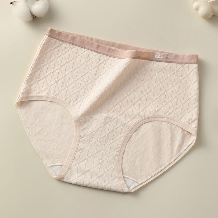 Женские весенне-осенние простые хлопковые антибактериальные высокоэластичные трусы для комфорта живота M розовый