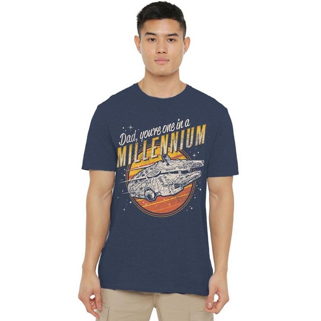 STAR WARS Unisex Adult Dad One In A Millennium Heather T-Shirt