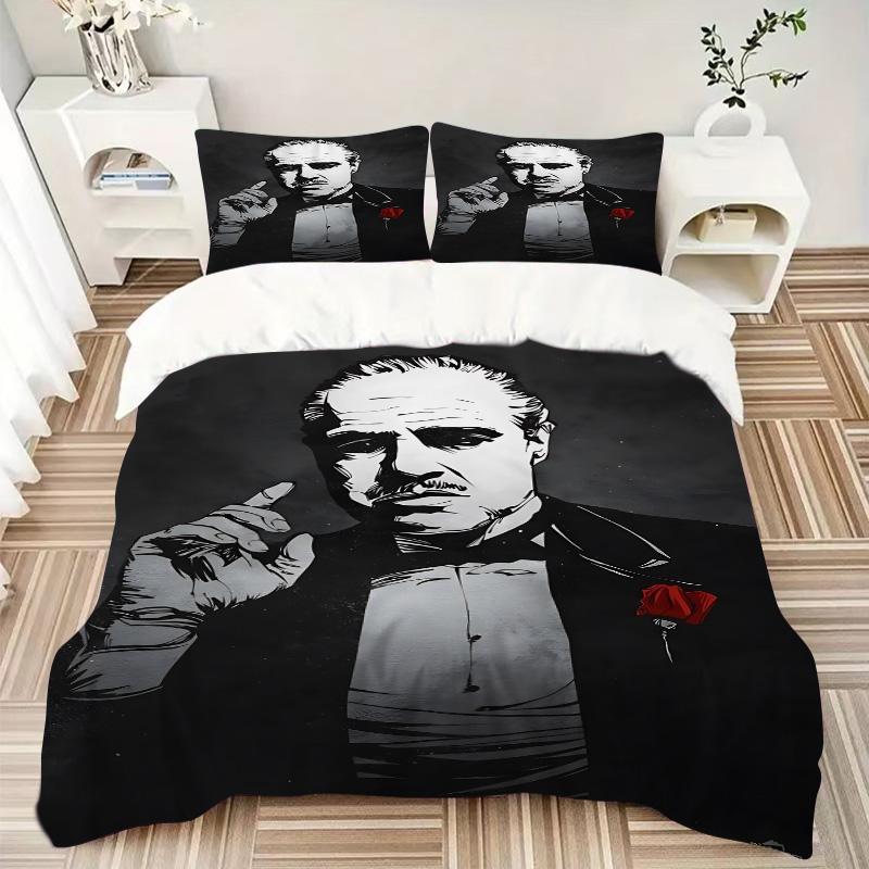 Godfather'S Iconic Pose Print 3Pcs Bedding Setduvet Cover With 2 Bedropillowcase Home Birthday Gift