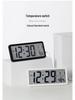 Nordic Large Screen Digital Wall Clock with Temperature & Humidity Display, Silent Operation, LCD Night Light