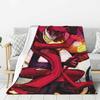 Custom Helluva Boss Black Humor Animated Musical Film Blanket Warm Fleece Soft Flannel Throw Blankets for Bedding Outdoor Autumn