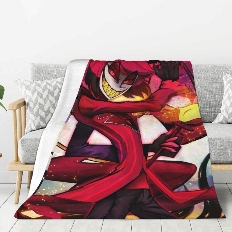 Custom Helluva Boss Black Humor Animated Musical Film Blanket Warm Fleece Soft Flannel Throw Blankets for Bedding Outdoor Autumn