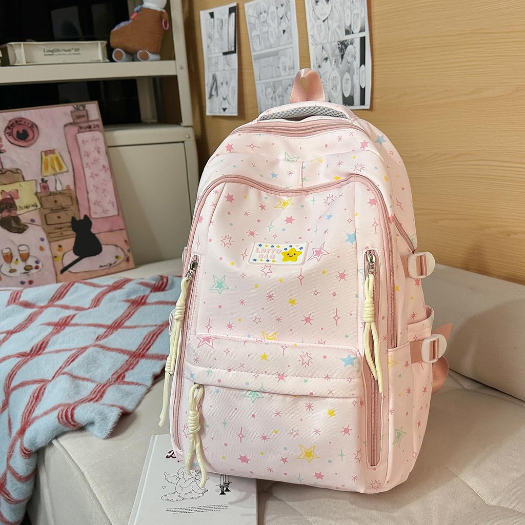 Schoolbag Japanese high school schoolbag female college student canvas backpack Korean version Harajuku junior high school student backpack large