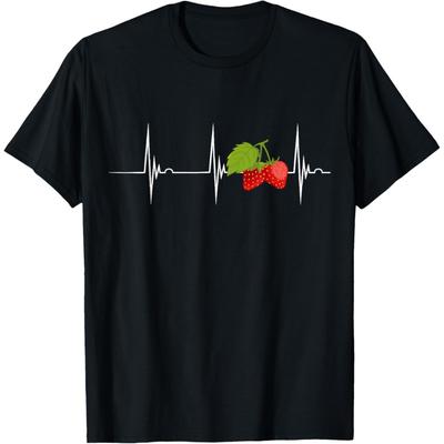 Sweet Strawberries Heartbeat EKG Pulse Fruit Strawberry T-Shirt