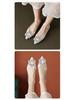 Weiwei Girl Rhinestone Pointed Toe Flats - Elegant Soft Sole Plus Size Shoes for Women