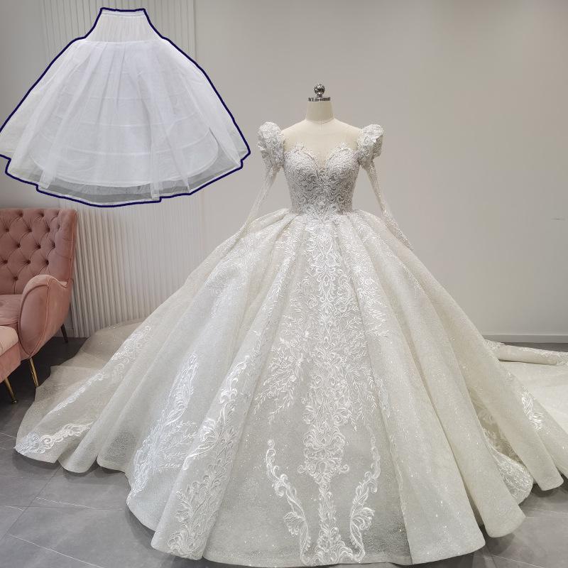 

Mollya Свадебный кринолин с 6 обручами, очень большой, с 2 слоями жесткой сетки, диаметр 1,3 м 105 cm