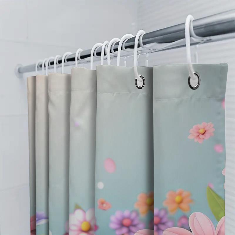 Drukowana w 3D Dekoracyjna Zasłona Prysznicowa do Łazienki z Motywem Uroczej Żaby dla Dzieci Wodoodporna Tkanina Wodoodporna Podszewka Kąpielowa Nowoczesna