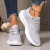 Mode Damen Sneaker Übergröße 35-43 Dicke Sohle Sneaker Damen Atmungsaktives Mesh Schnürschuhe Sportschuhe Frau Leichte Weiche Sohle Laufschuh