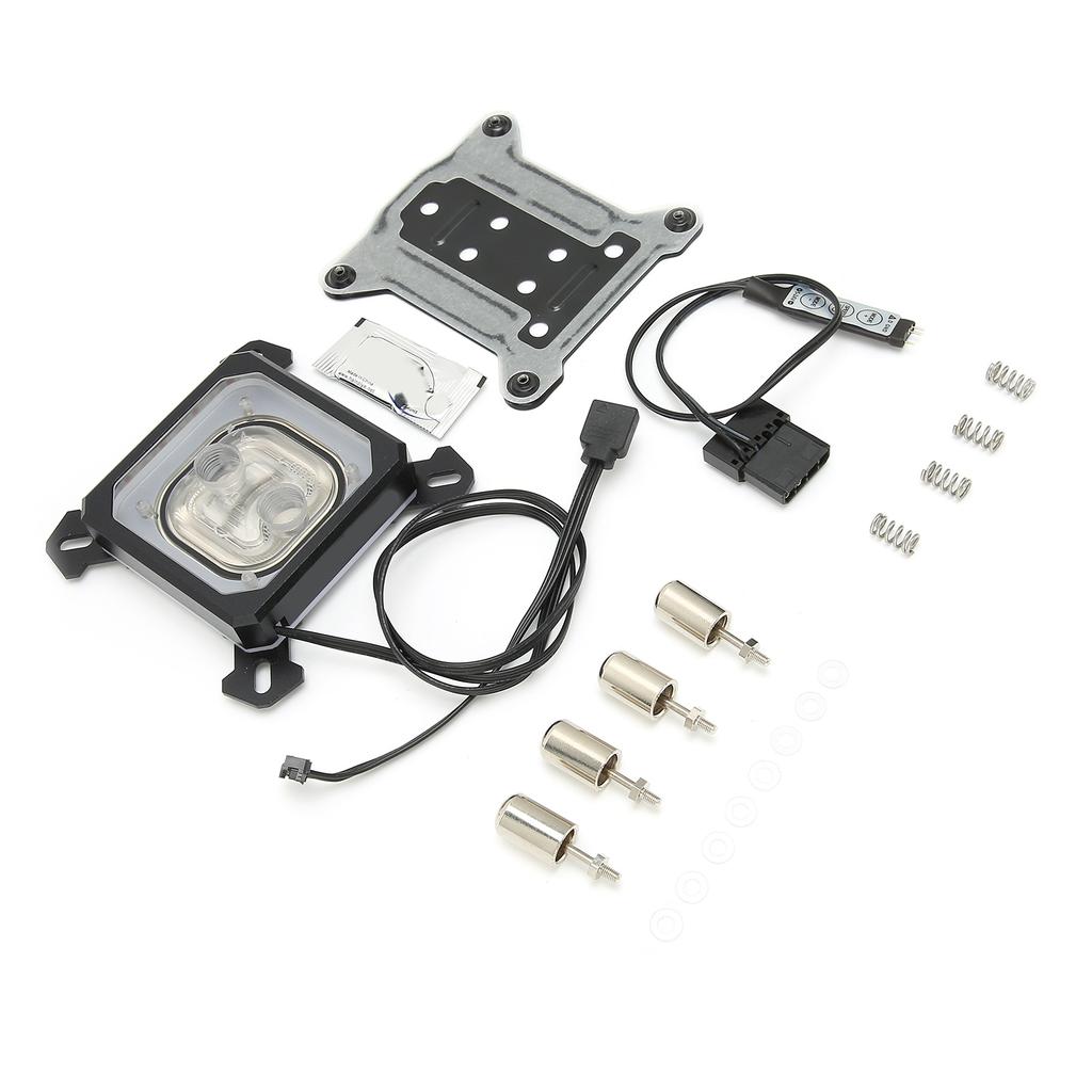 Waterblock Liquid Cooler INTELPK5E Diffuse Light Effect Copper Base Plate CPU Computer Accessories