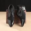 Men'S Business Dress Casual Leather Shoes Pointed British Photography Groom Wedding Shoes