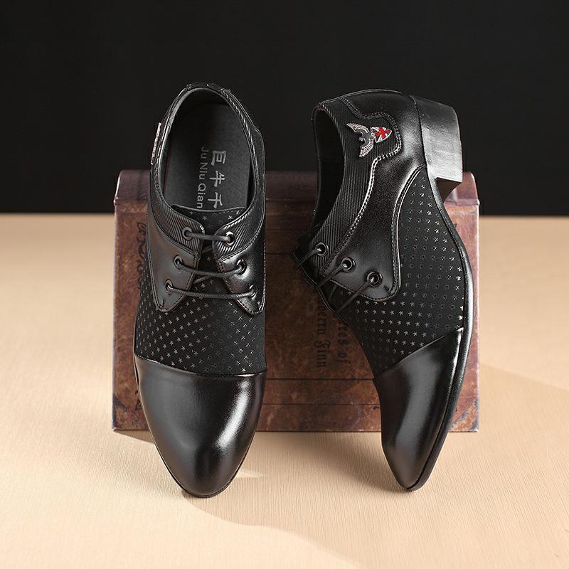 Men'S Business Dress Casual Leather Shoes Pointed British Photography Groom Wedding Shoes