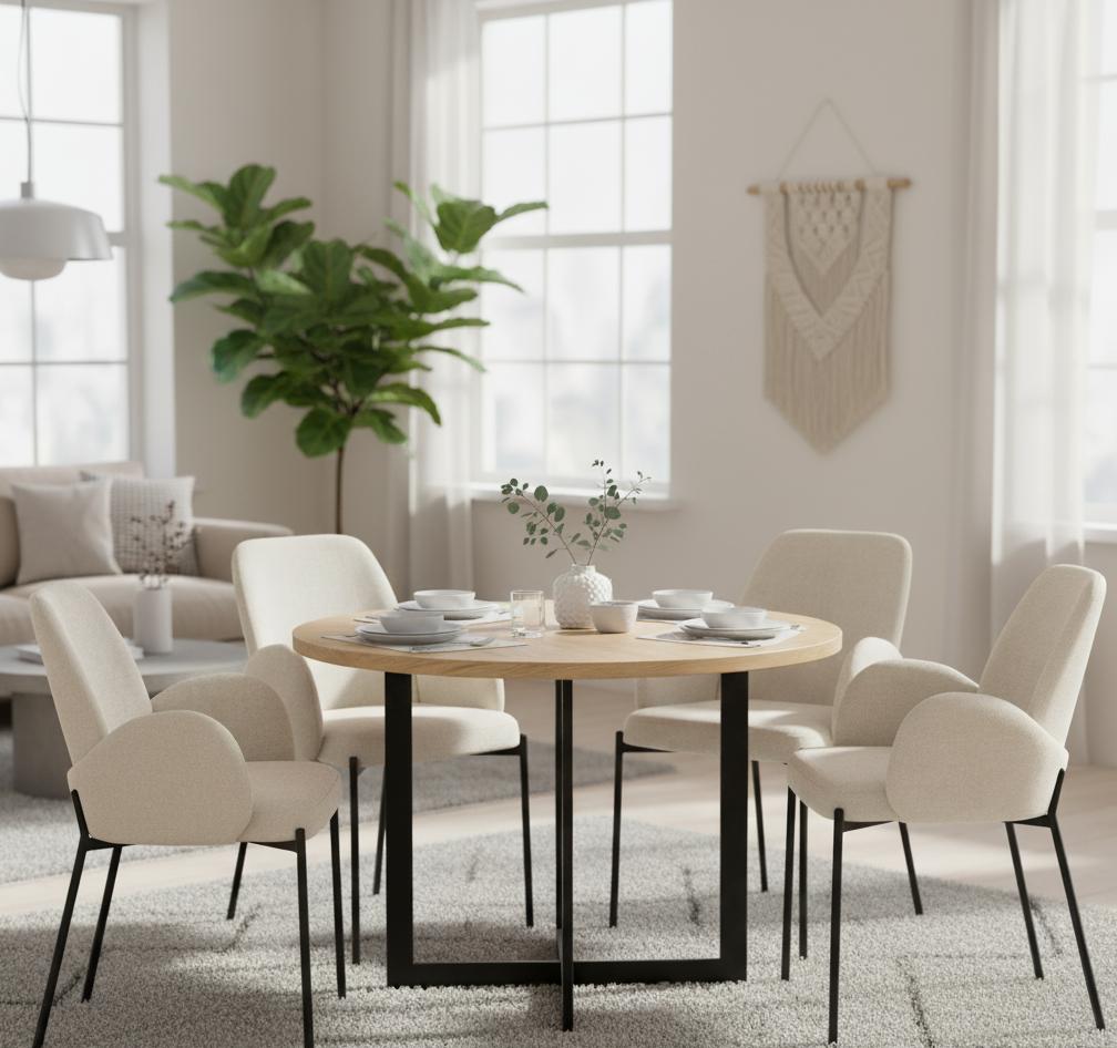BLUMO upholstered chair, beige fabric