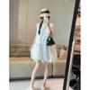 Korean White Sleeveless Vest Dress Women's Summer Gentle Wind Temperament Skirt Small Loose Bud Short Skirt