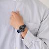 Citizen Q&Q Watch Cue and Cue Analog Radio Wave Solar 10 ATM Water Resistant Urethane Band D02A-002VK Men's Blue