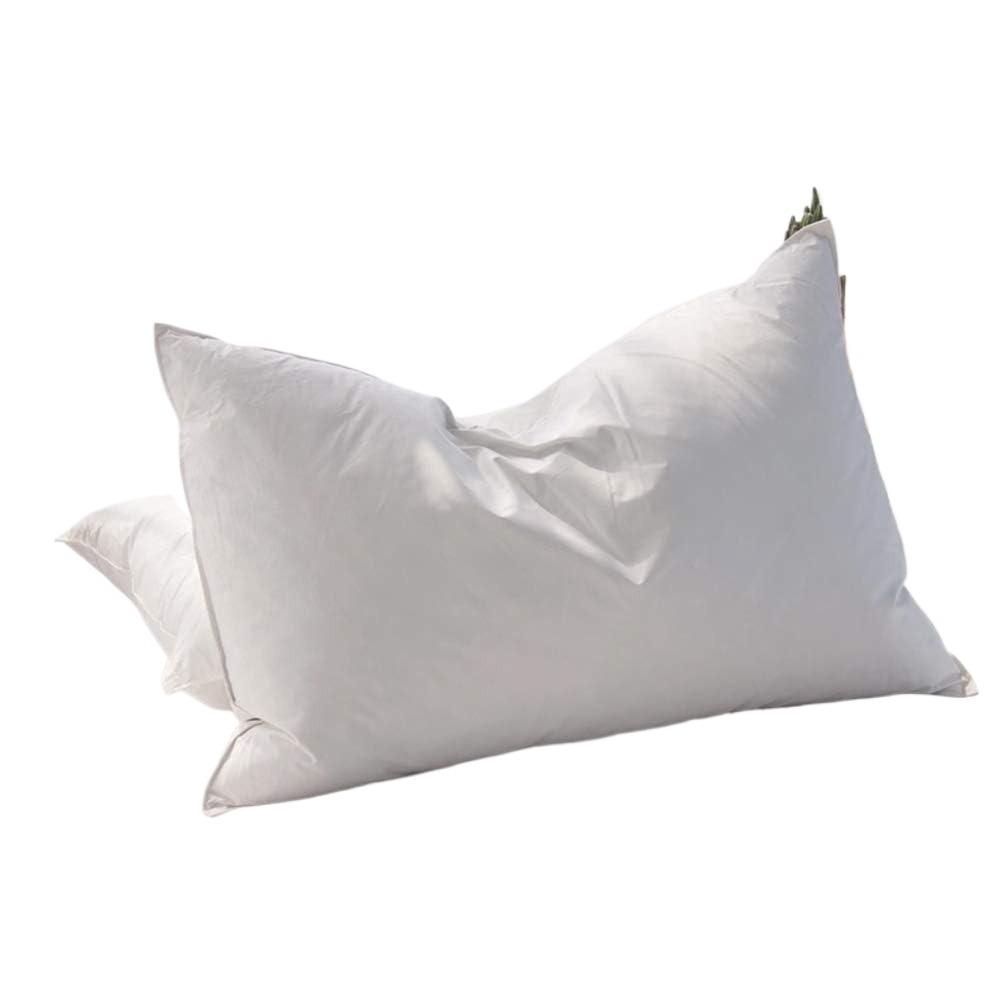 Luxury Goose Feather Down Pillow Queen Hotel Quality Fluffy Bed Pillow Soft Sleep Pillow Organic Cotton Cover