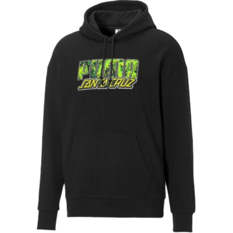 Puma Logo Print Hoodie Herren Tops Schwarz 532240-01