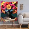 Black Women Wall Art Tapestry Vertical Flower Girl Tapestry African Print Tapestries for Women Men Teens Modern Decor Wall Art